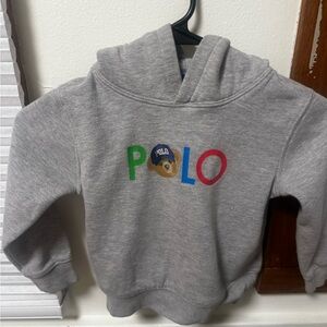 Polo by Ralph Lauren Kids Gray Hoodie with Bear Logo